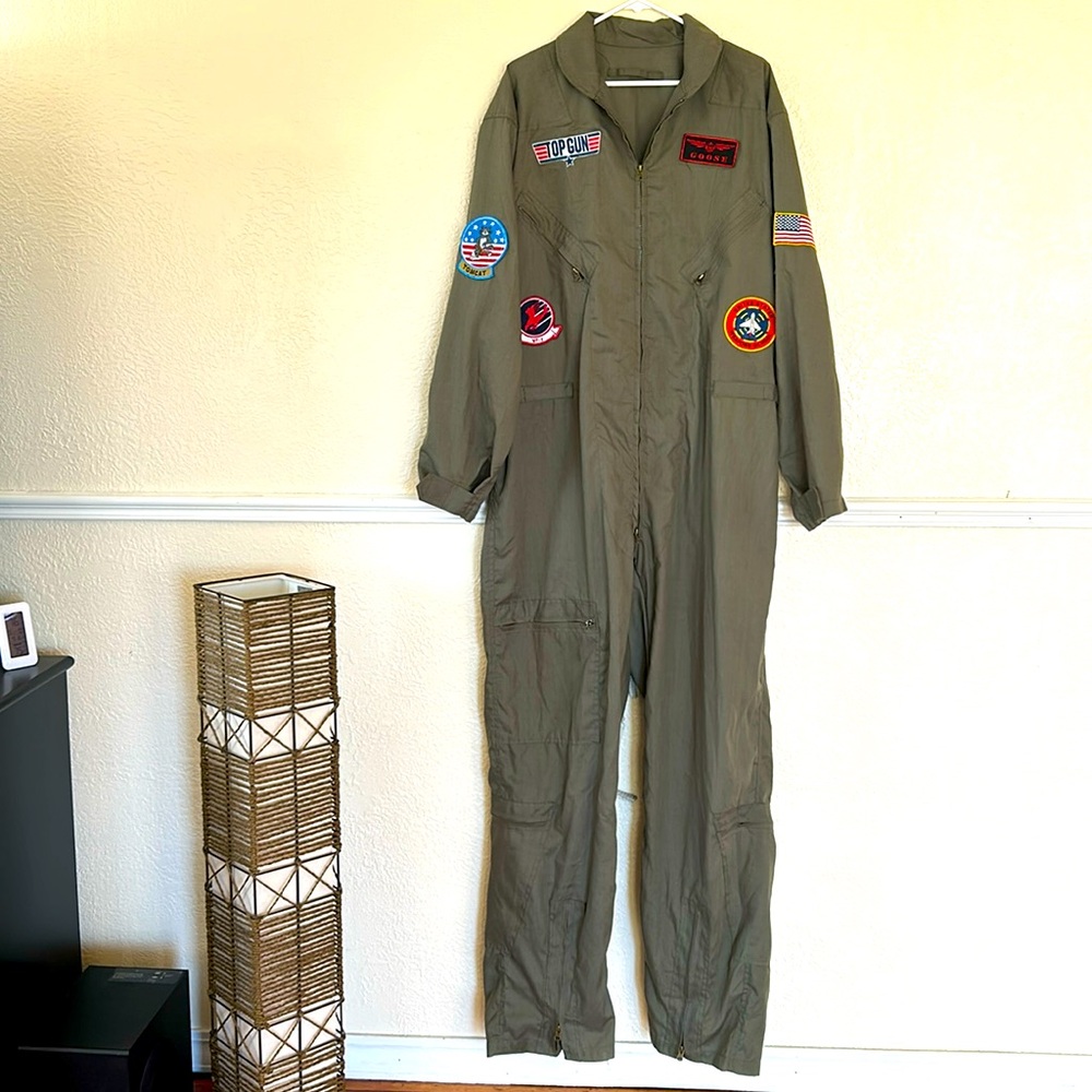 LEG AVENUE Top Gun Flight Suit Jumper/Onsie for Halloween/Costume, Sz. XL NWOT